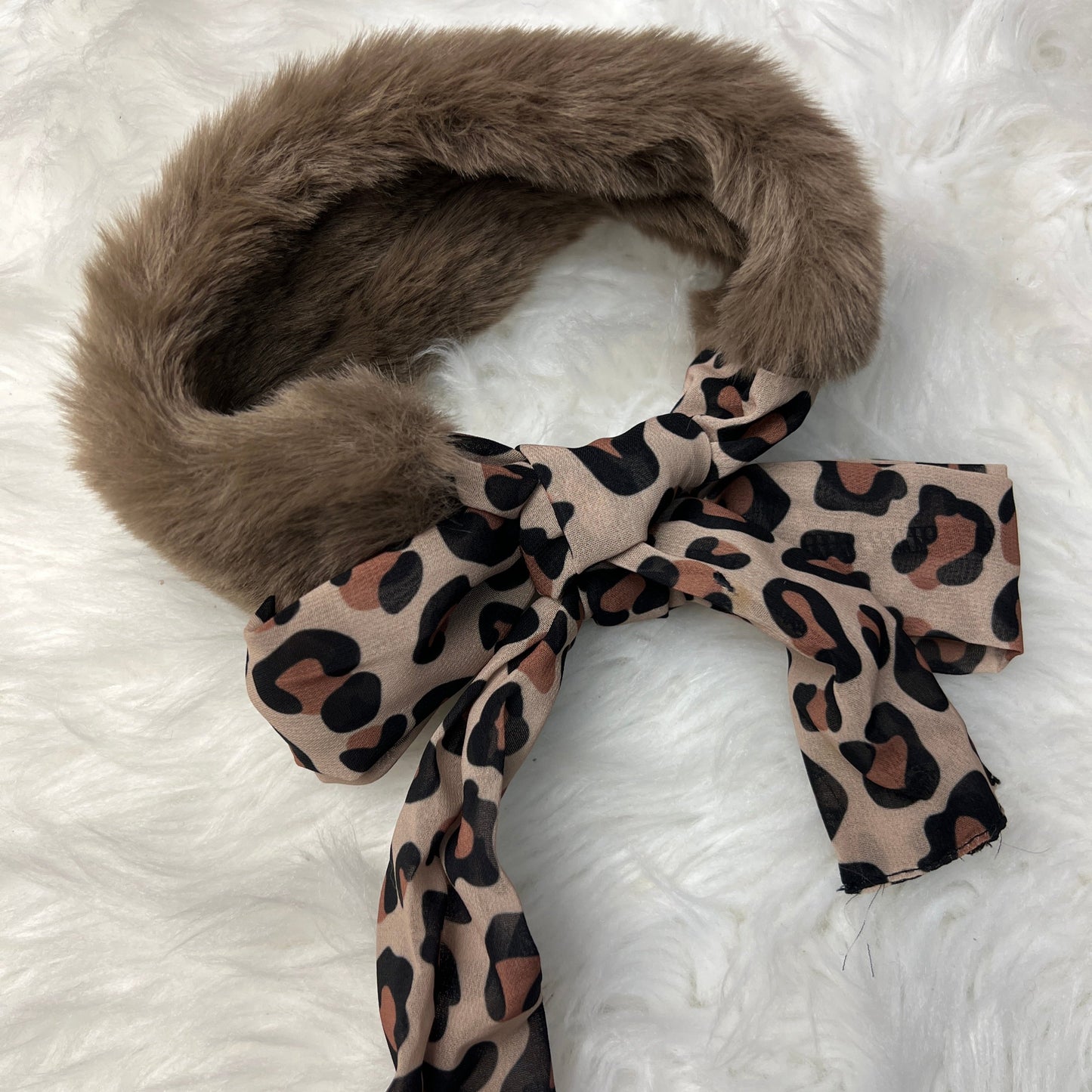 Faux Fur Scarf-Brown 3 pack/ 10pk