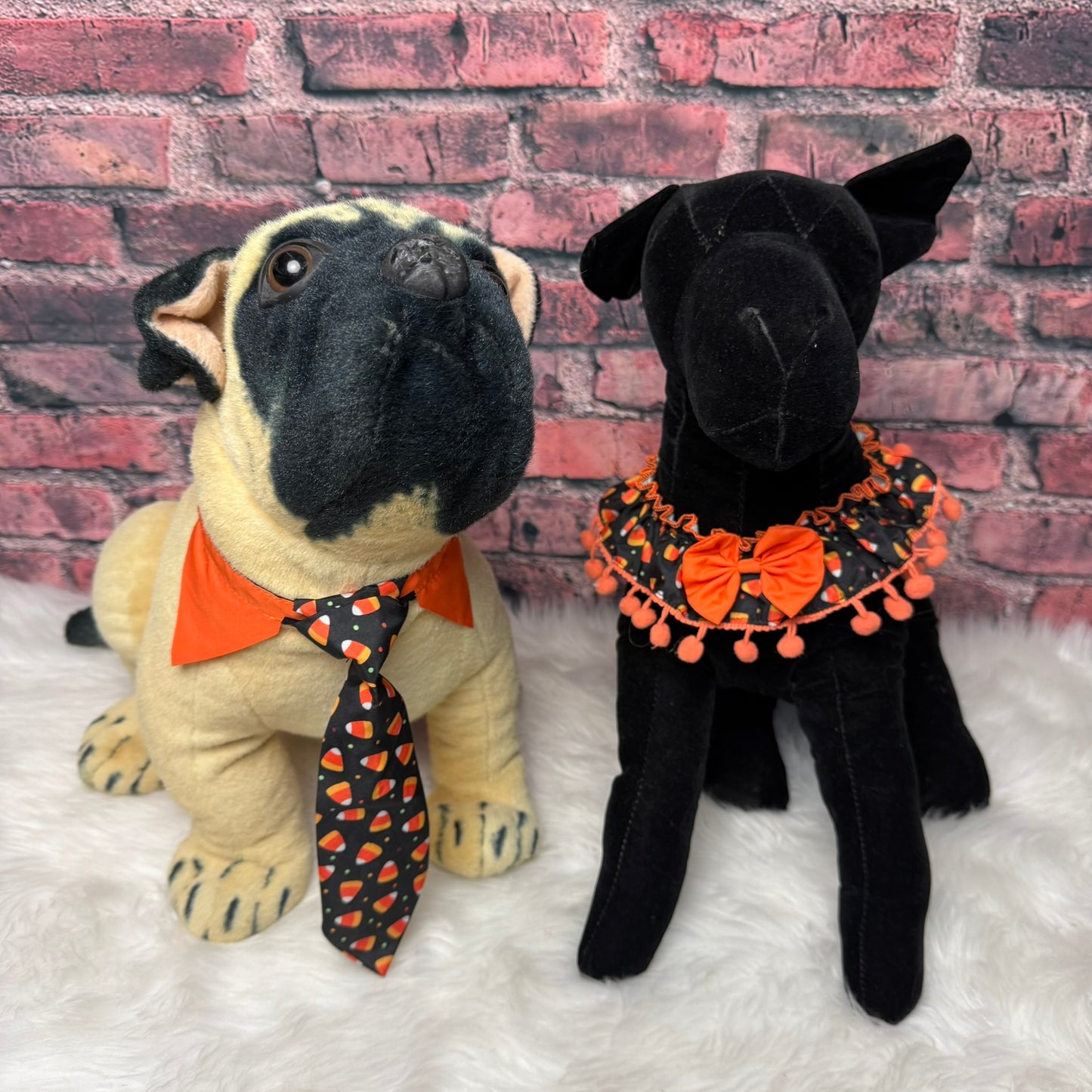 CANDY CORN SHIRT COLLAR WITHY TIE-4 PK SMALL