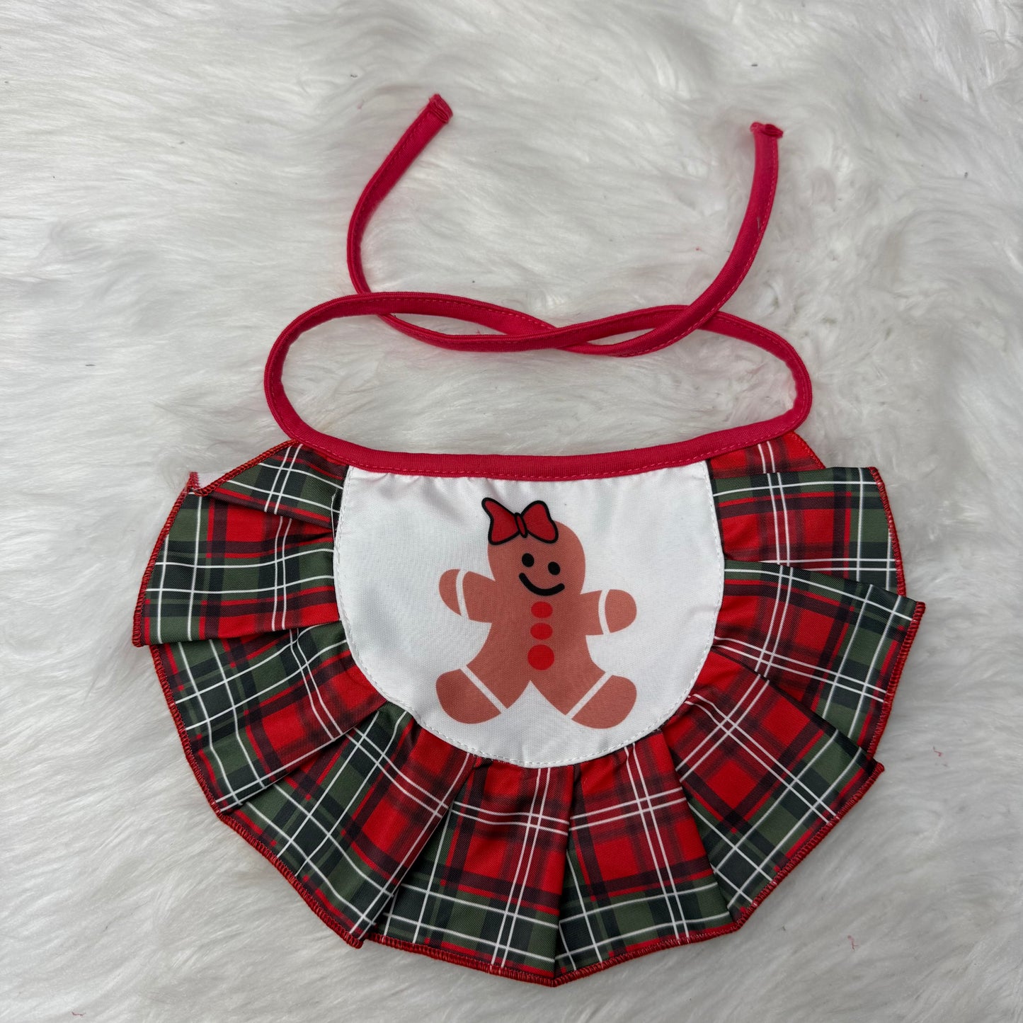 Gingerbread Christmas Plaid bib 4 pack