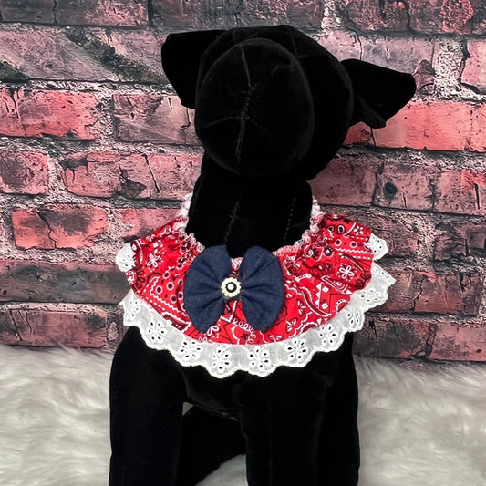 Denim / Red Ruffle - 4 Pack