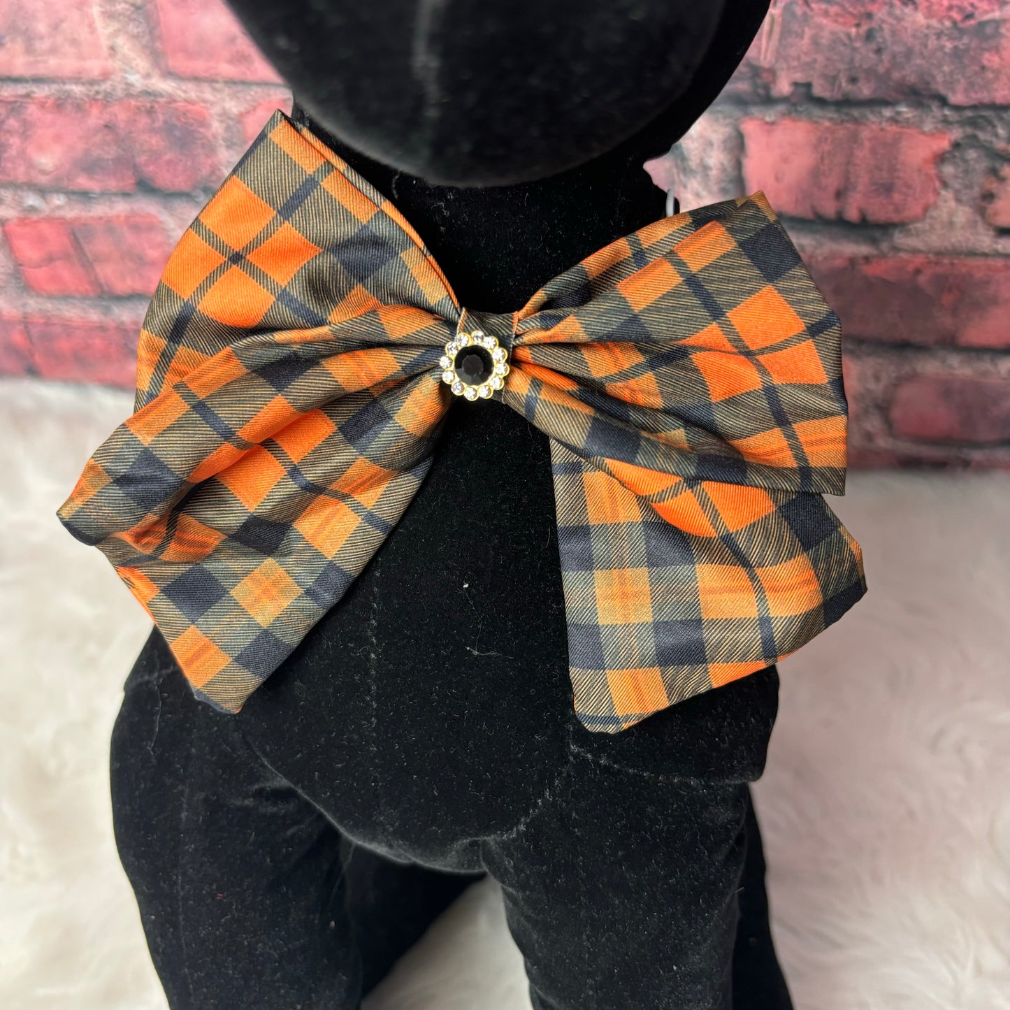 BLACK & ORANGE BOWTIE W/ TAILS- 6 PACK