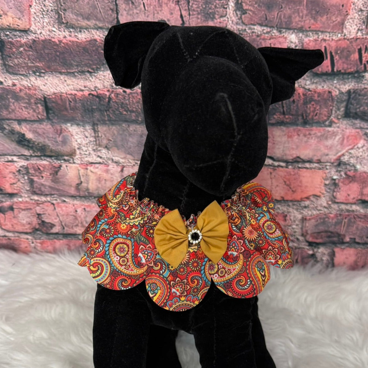 ORANGE PAISLEY FULL RUFFLE- 4 PACK