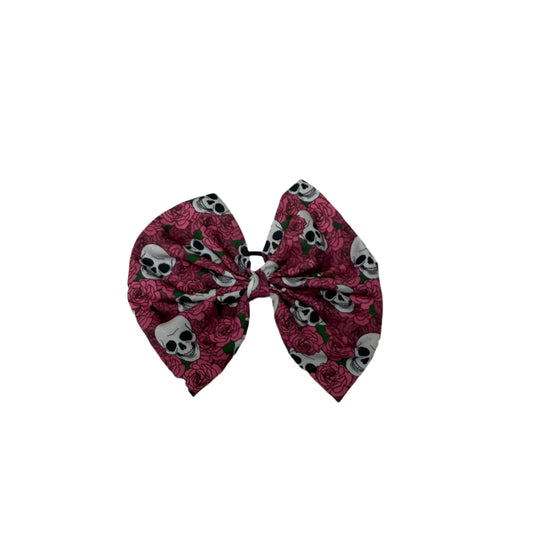 PINK SKULL BOWS - 6 PACK
