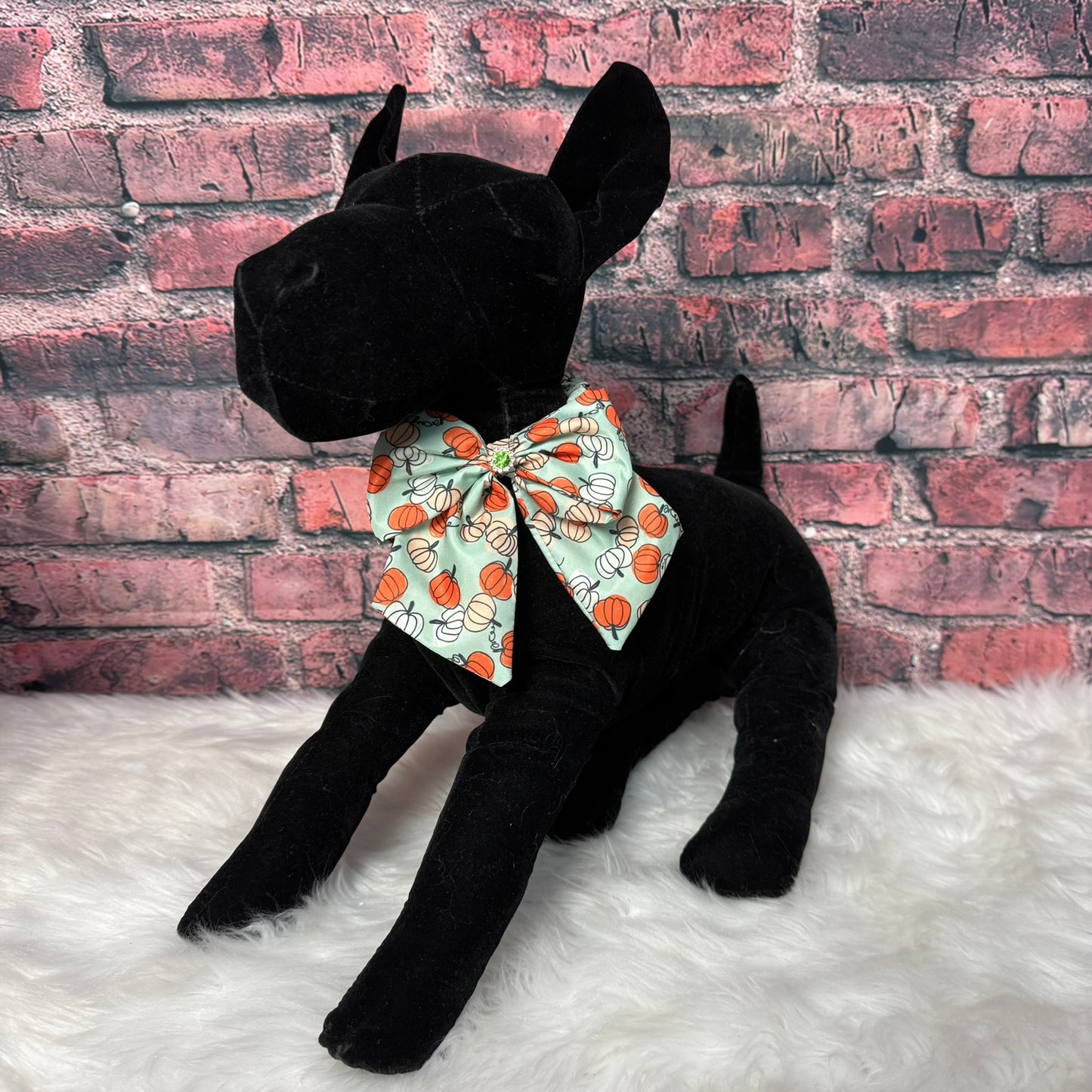 MINT PUMPKIN BOWTIE W/TAILS 4 PACK