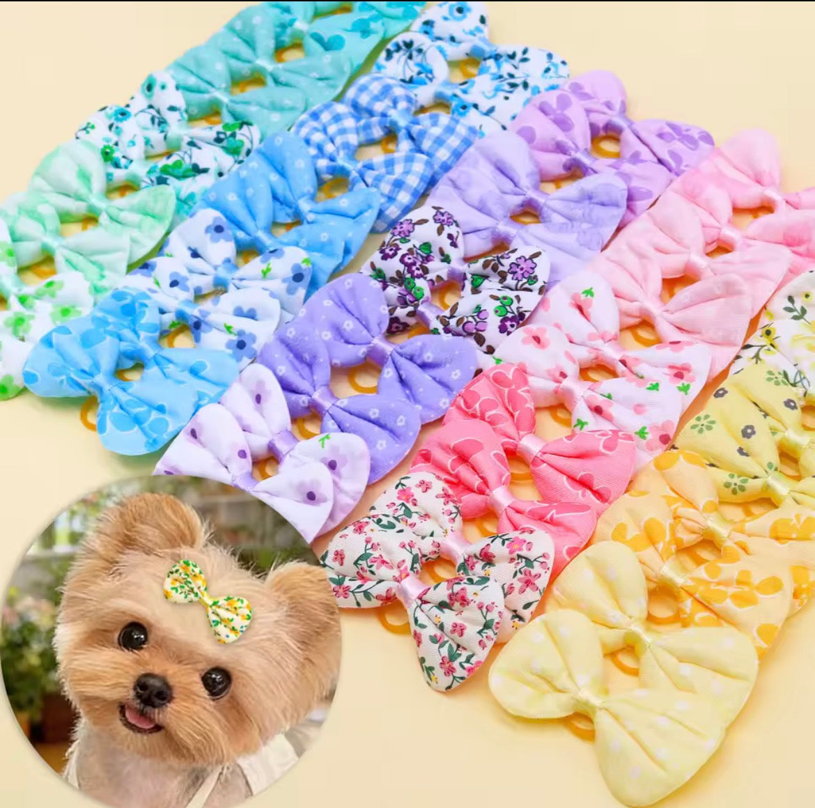 50 pc fabric bow assortment
