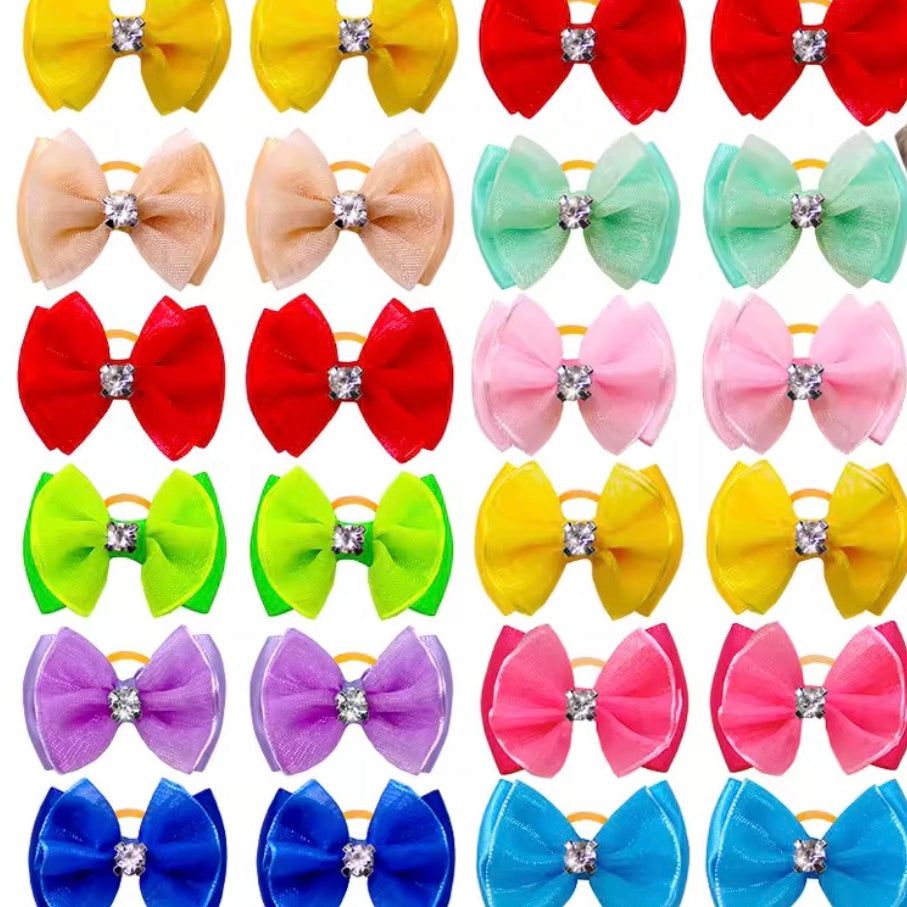 30 pc rhinestone bow assortment