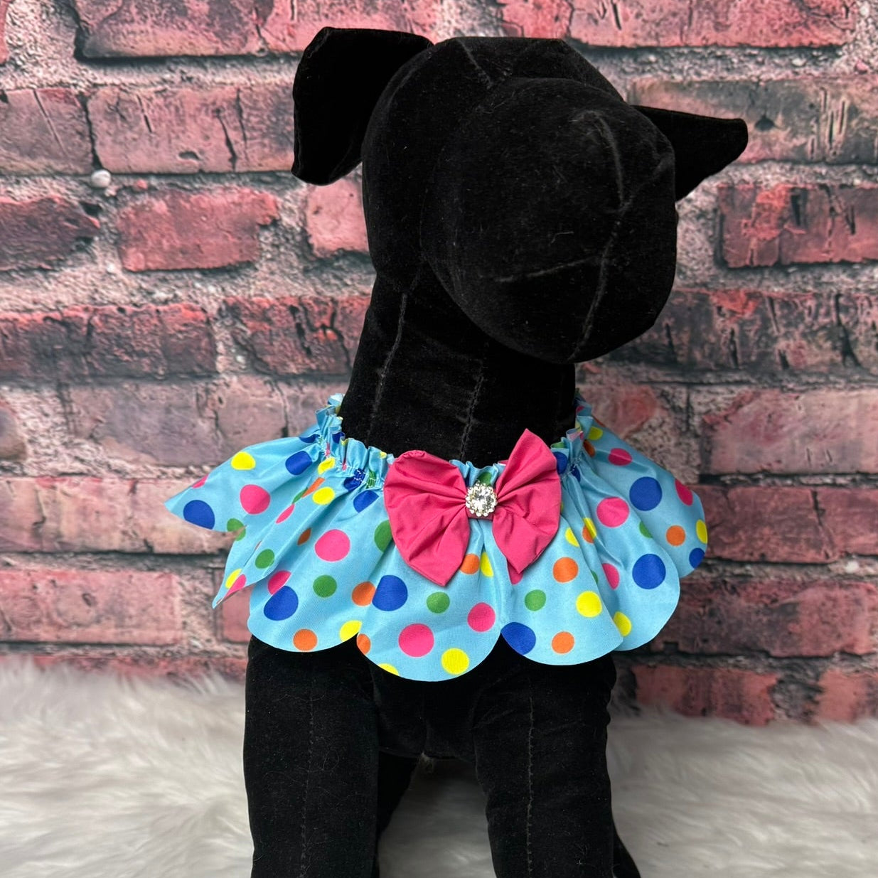 BLUE POLKA DOTS RUFFLE - 4 PACK