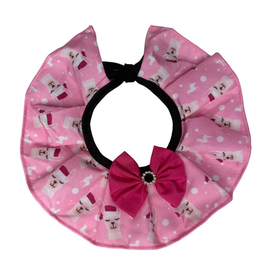 NEW PINK CHRISTMAS LHAMA RUFFLE 4PK