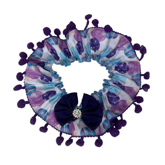 NEW PURPLE ORNAMENTS FULL ELASTIC RUFFLE 4 PACK