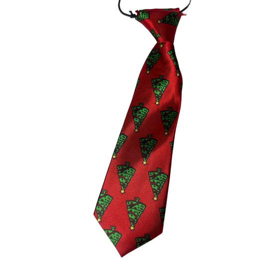 SILK CHRISTMAS TIE-CHRISTMAS TREE-4PK
