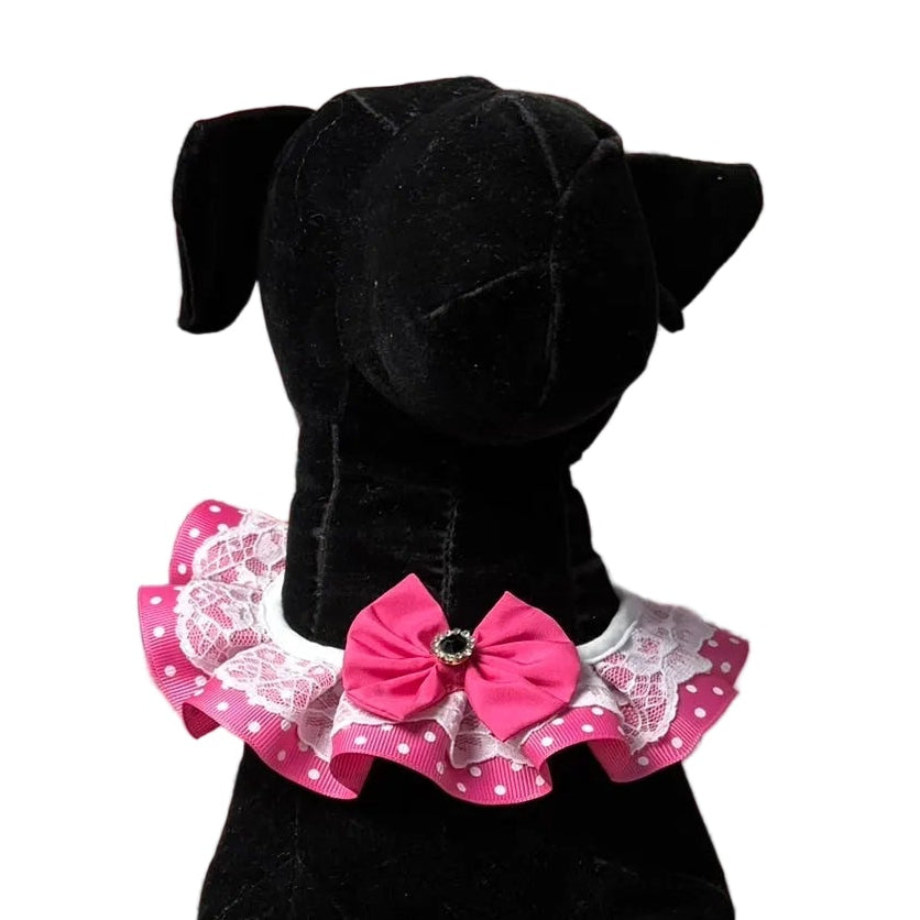 NEW PINK POLKA DOT RUFFLE - 4 PACK