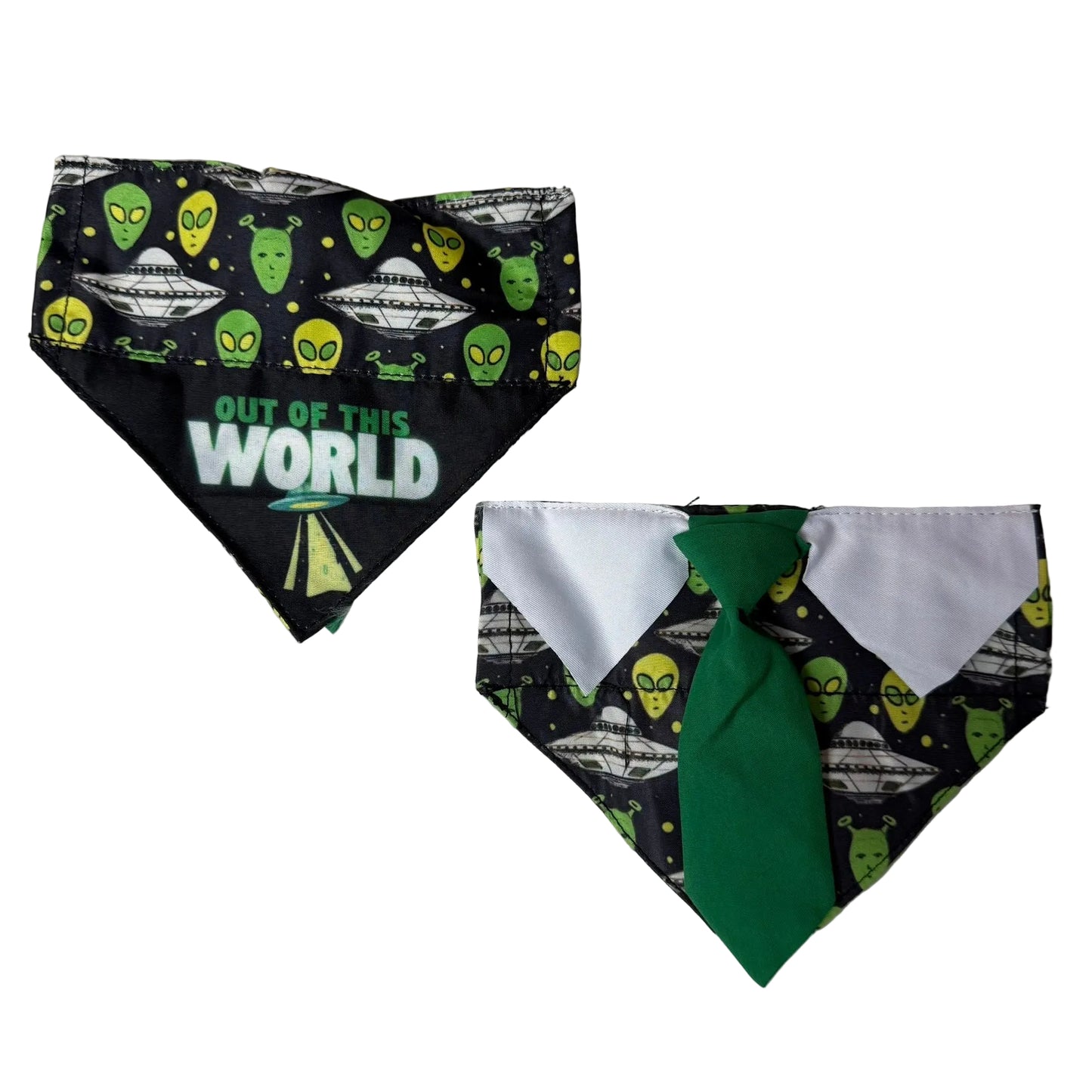 NEW REVERSABLE ALIEN OTC SHIRT AND TIE - SMALL - 4 PACK
