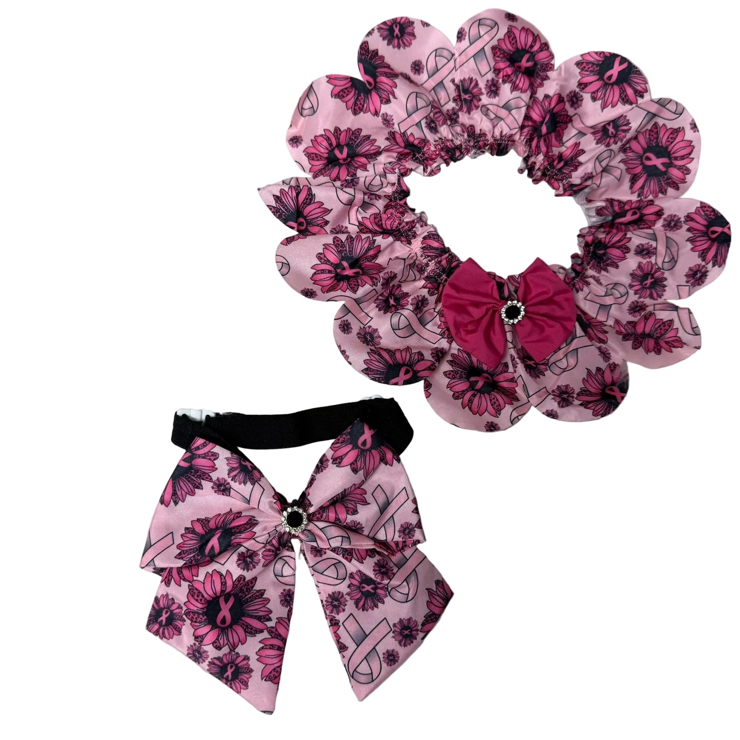 NEW BREAST CANCER AWARENESS BOW TIE WITH TAILS - 4 PACK