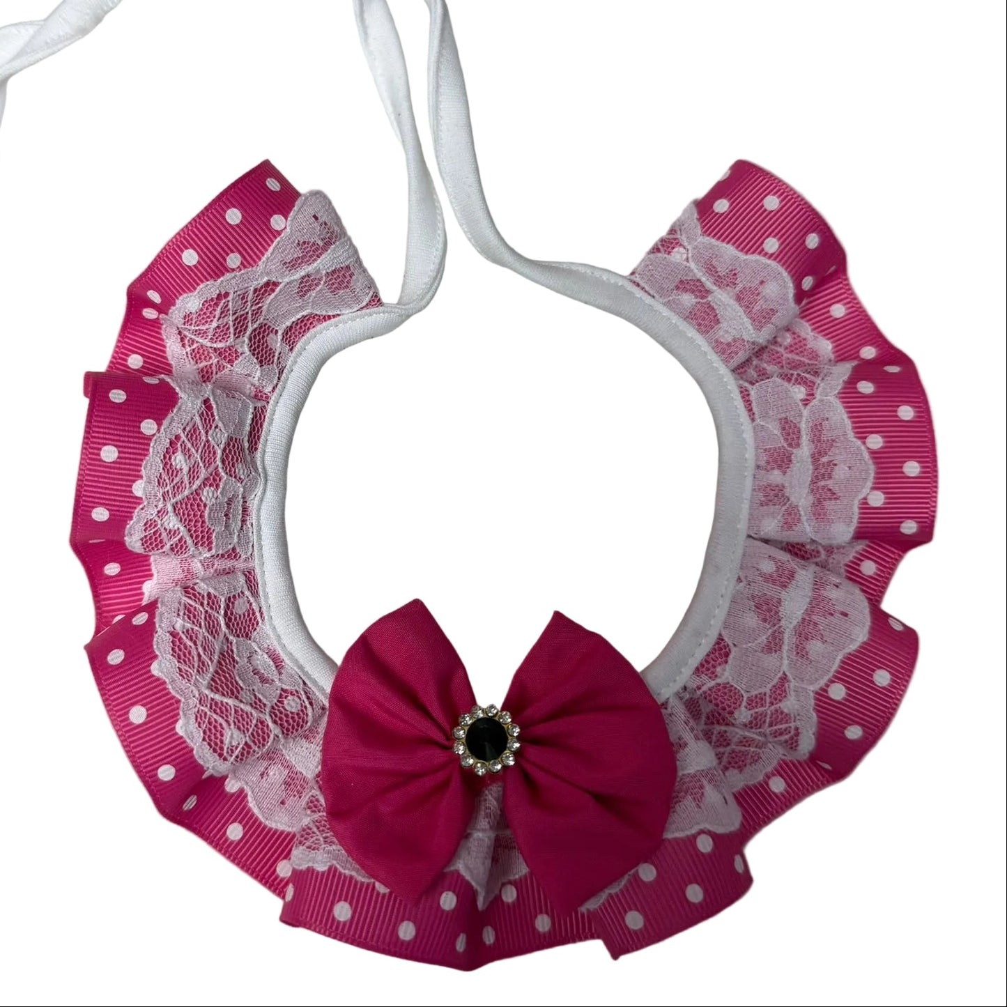 NEW PINK POLKA DOT RUFFLE - 4 PACK