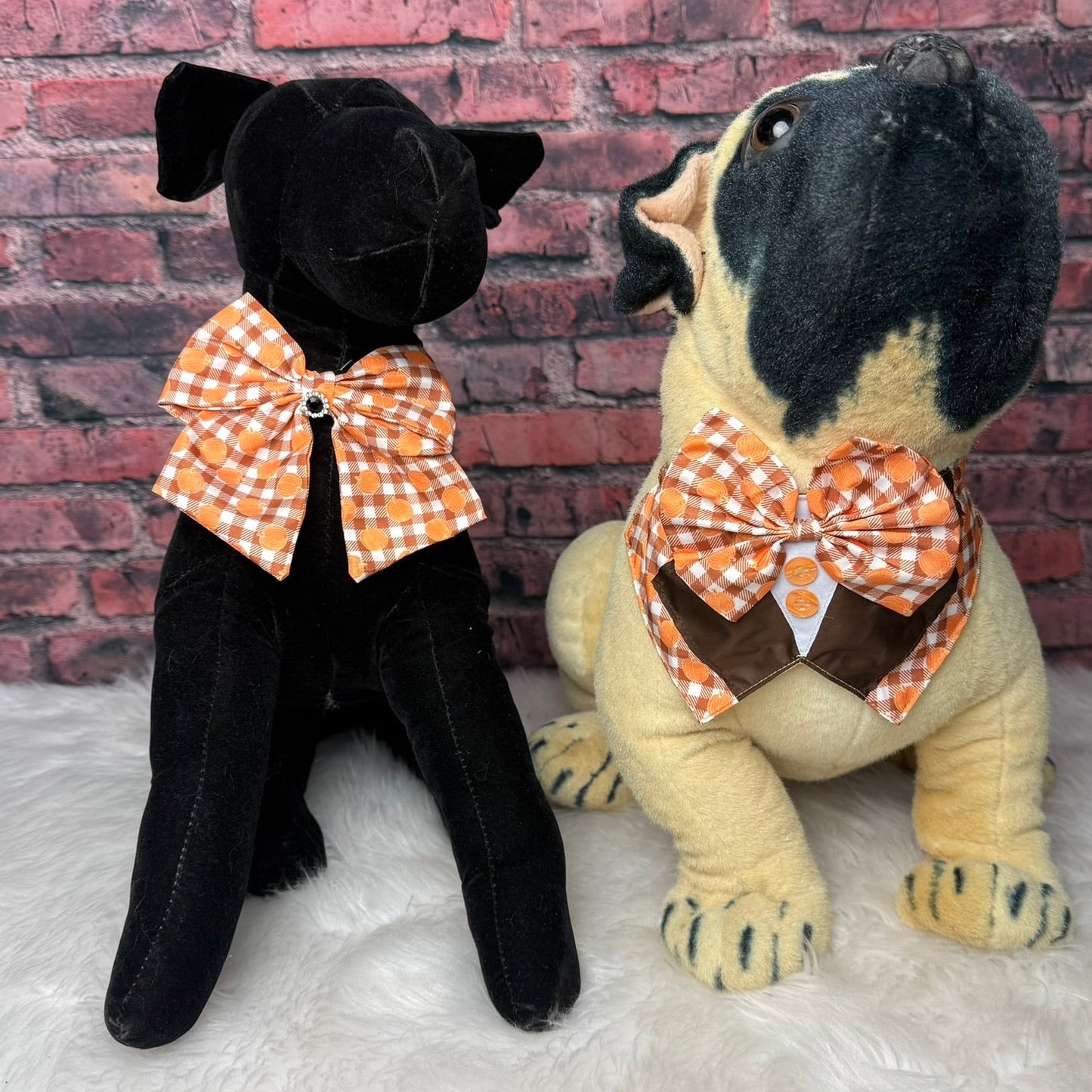 New Fall plaid and pumpkin boy bib - 4 pack