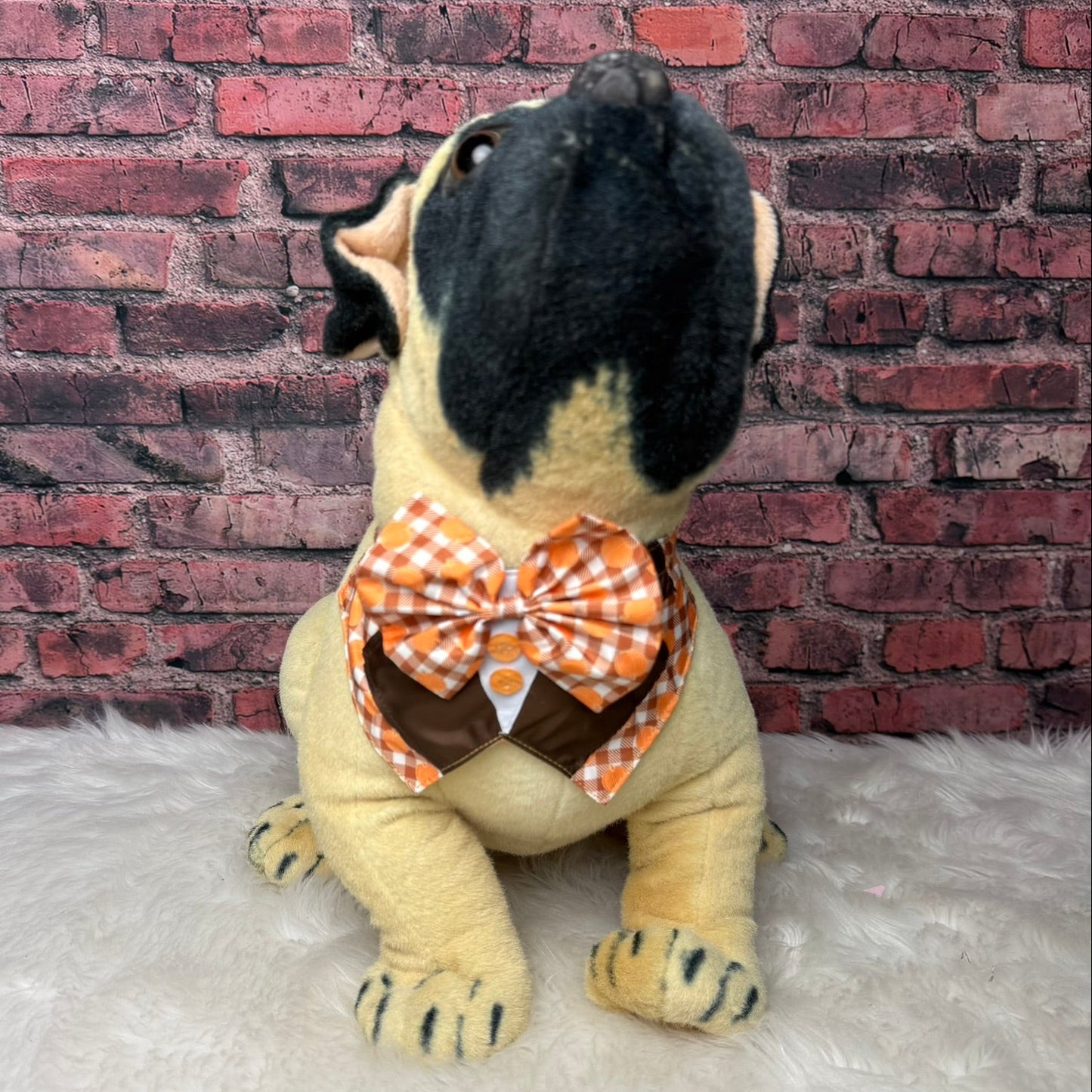 New Fall plaid and pumpkin boy bib - 4 pack