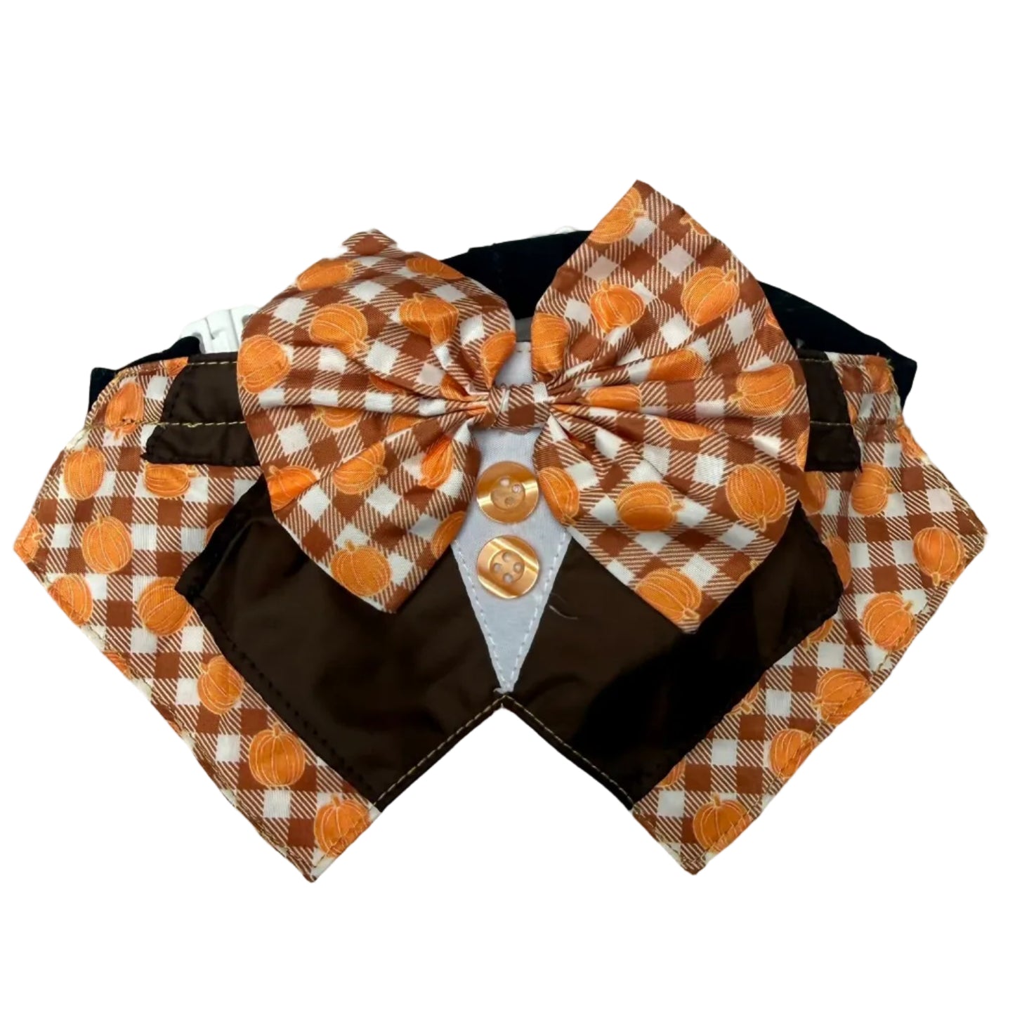 New Fall plaid and pumpkin boy bib - 4 pack