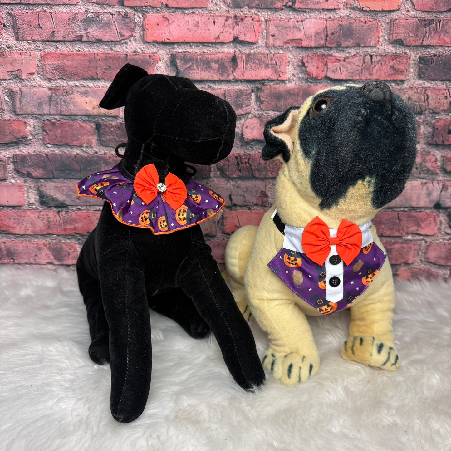 NEW "Woof-O-Lantern"  bib - 4 pack