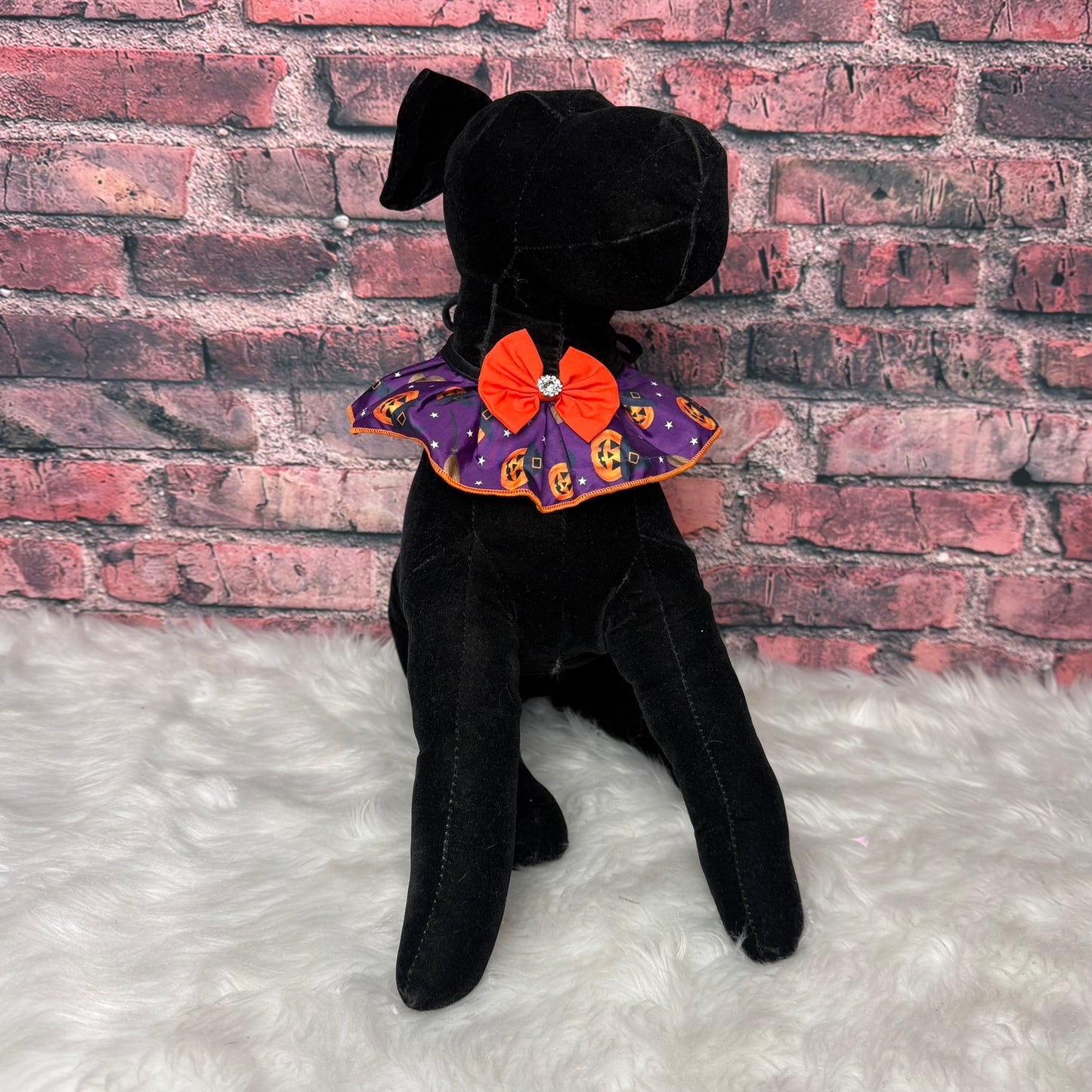 NEW WOOF-"O"-LANTERN TIE ON RUFFLE - 4 PACK
