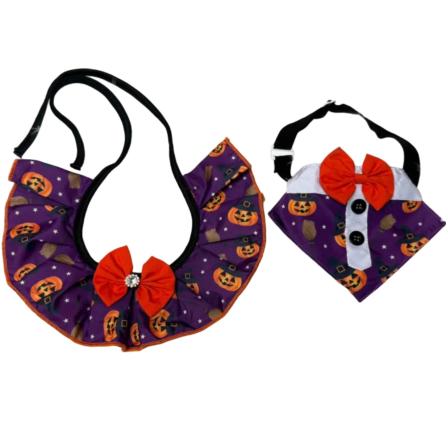 NEW "Woof-O-Lantern"  bib - 4 pack