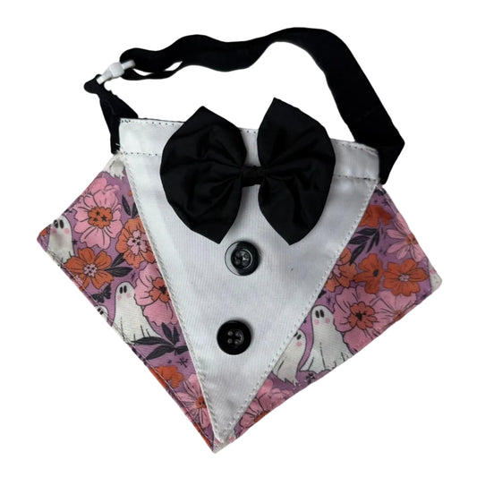 FLORAL GHOST BOY BIB - 4 PACK