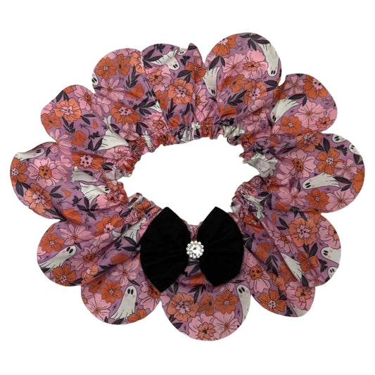 FLORAL GHOST ELASTIC RUFFLE - 4 PACK