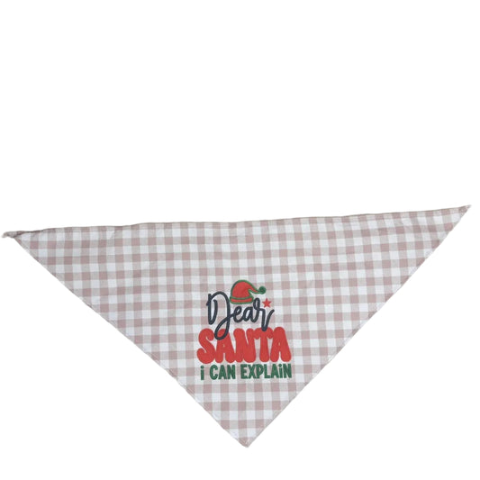 NEW DEAR SANTA BANDANA - LARGE - 8 PACK