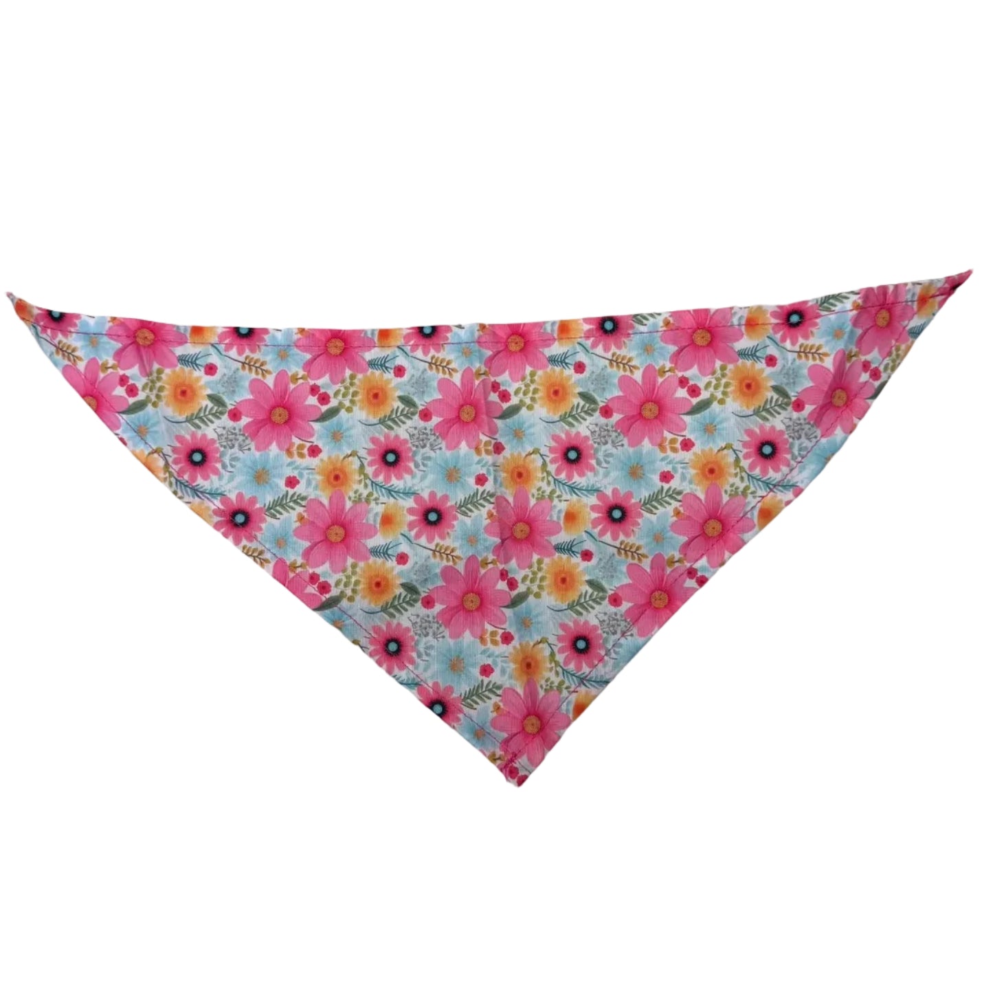 NEW PINK FLORAL BANDANA - LARGE - 8 PACK