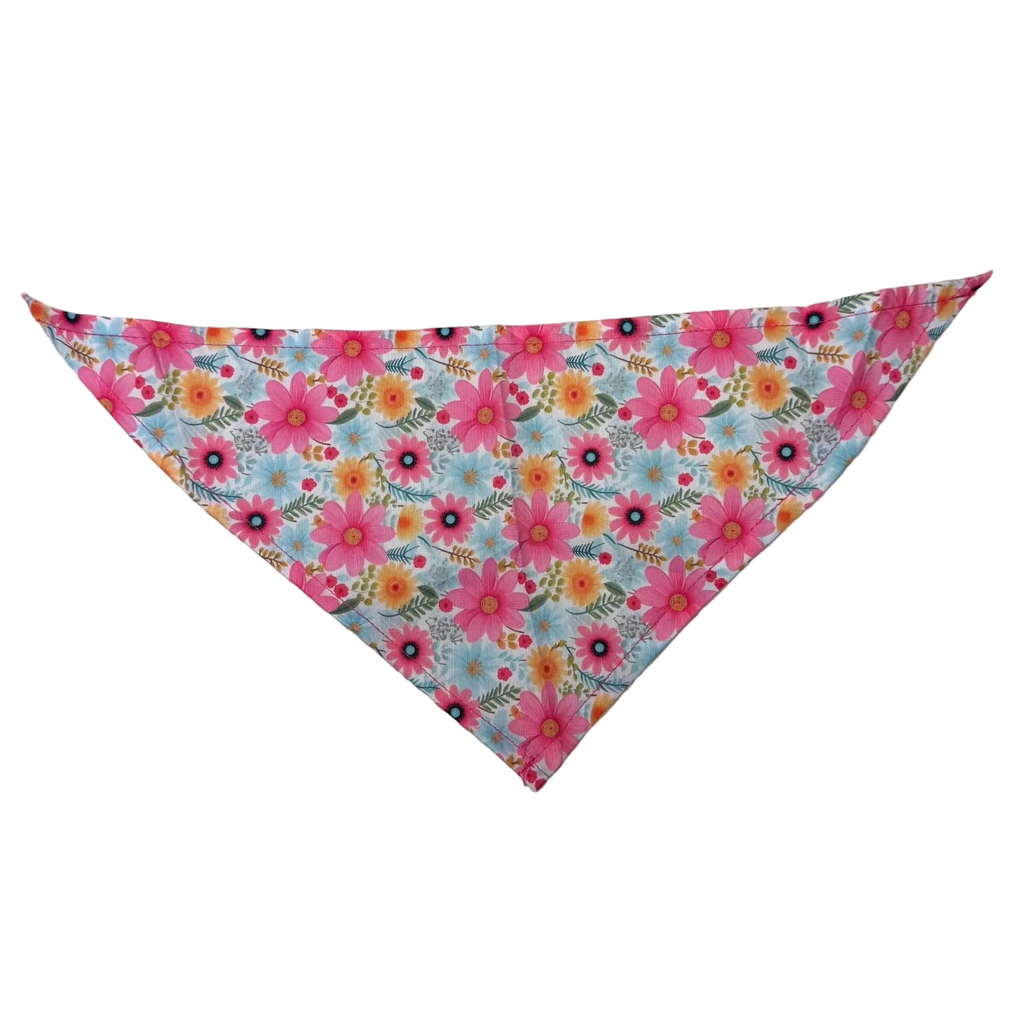 NEW PINK FLORAL BANDANA - SMALL - 10 PACK