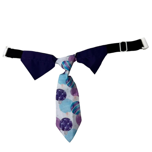 NEW PURPLE ORNAMENTS SHIRT COLLAR AND TIE - SMALL- 4 PACK