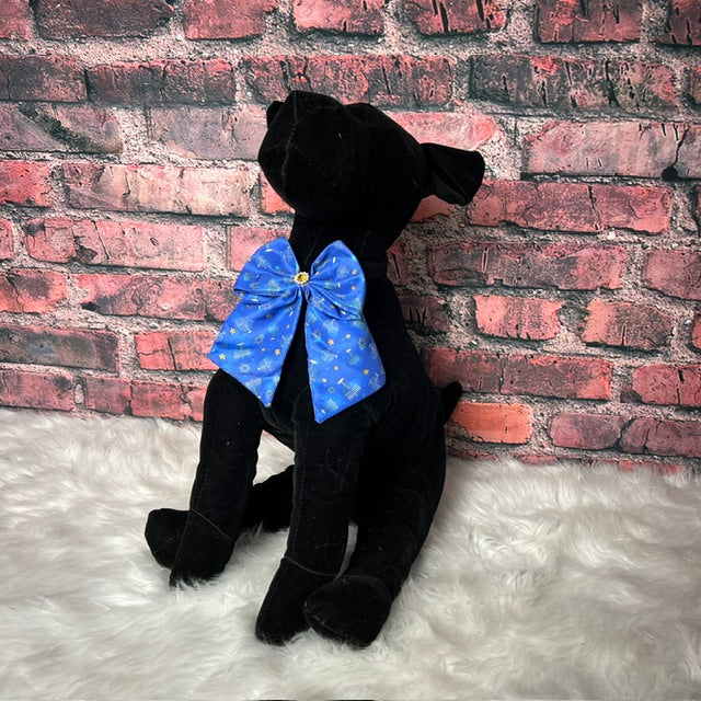 LIGHT BLUE HANUKKAH BOWTIE WITH TAILS 6 PACK