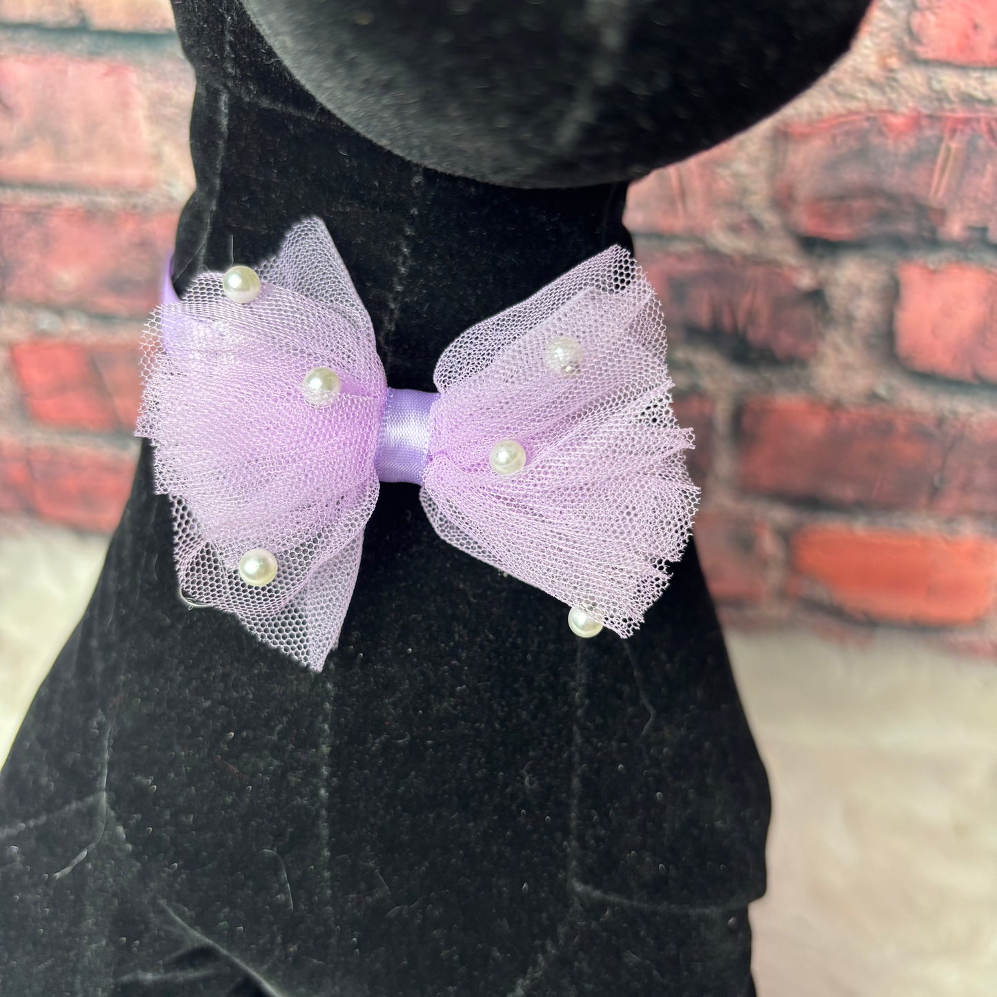 TULLE W/ PEARLS - PURPLE - 6 PACK