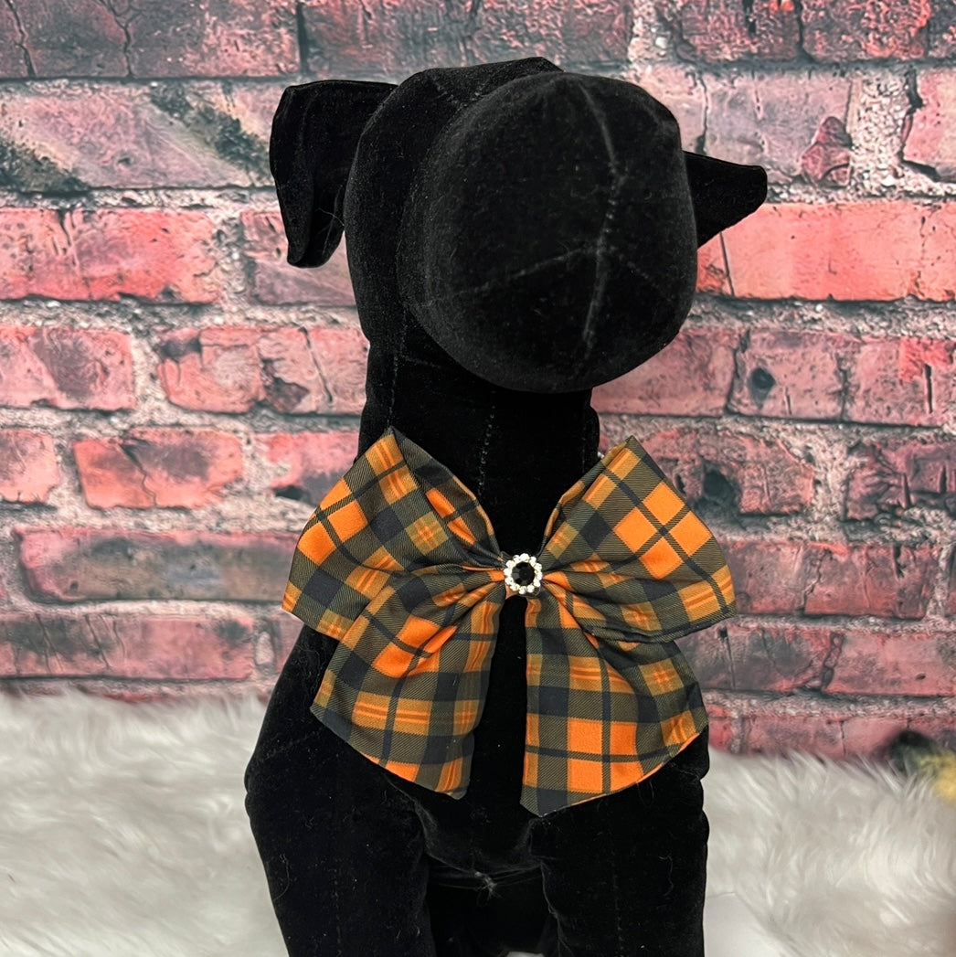 BLACK & ORANGE BOWTIE W/ TAILS- 6 PACK