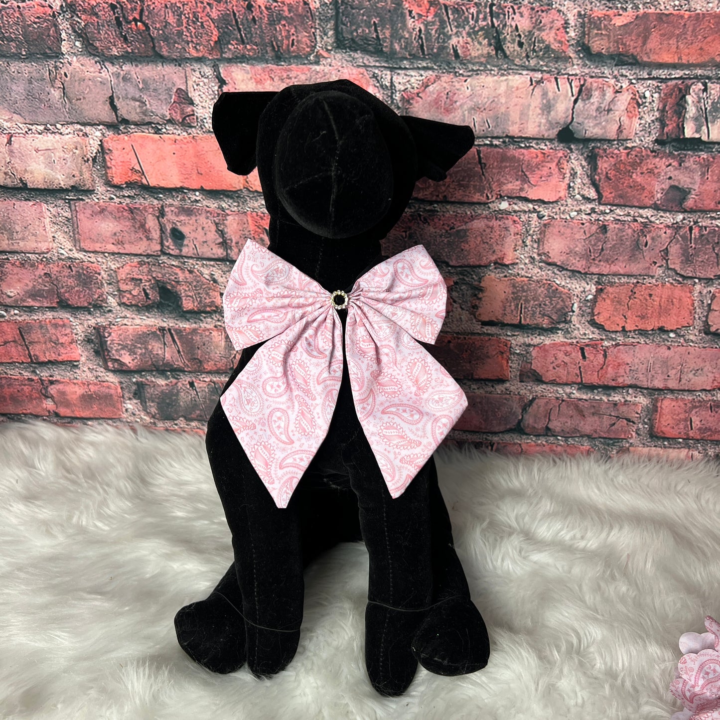 PASTEL PINK PAISLEY BOWTIE WITH TAILS 6-PACK