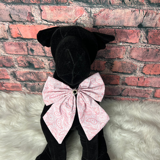 PASTEL PINK PAISLEY BOWTIE WITH TAILS 6-PACK