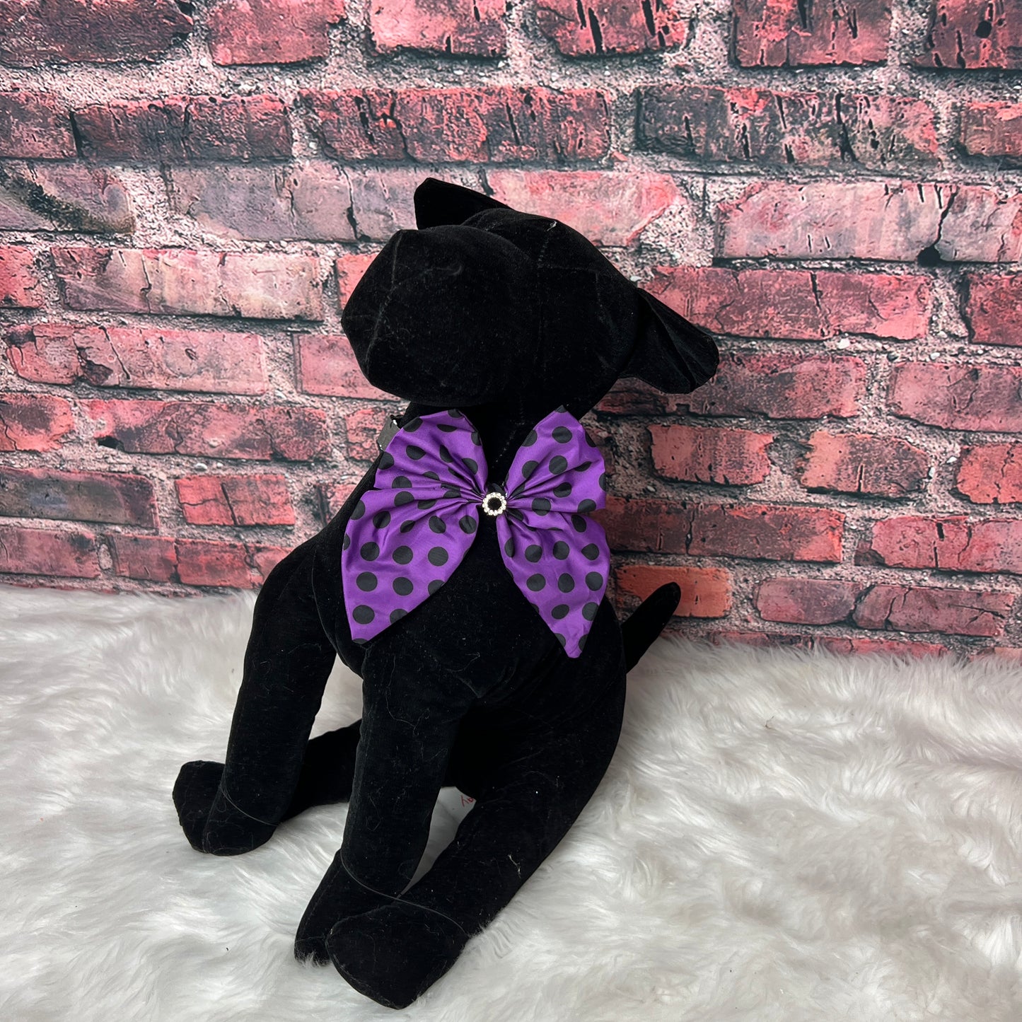 PURPLE POLKA DOTS BOW TIE W/TAILS- 6 PACK