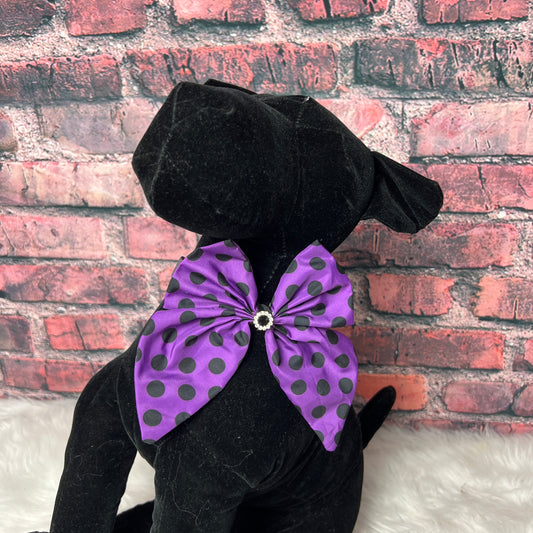 PURPLE POLKA DOTS BOW TIE W/TAILS- 6 PACK