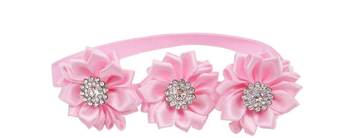 Triple bling, neck band LIGHT PINK 6 pack