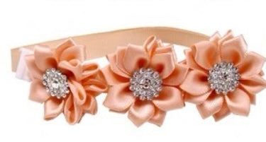 Triple bling neck band PEACH 6 pack