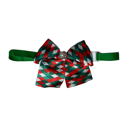LIVE CHRISTMAS DIAMOND PATTERN BOWTIE-6PK