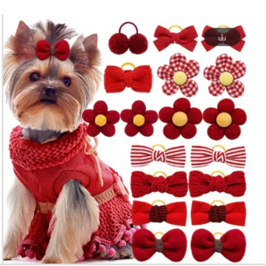 RED BOW ASSORTMENT 18 PIECES