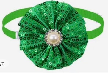 Round sequin neck band GREEN 6 pack