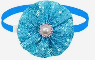 Round sequin neck band TEAL 6 pack