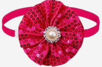 Round sequin neck band PINK 6 pack