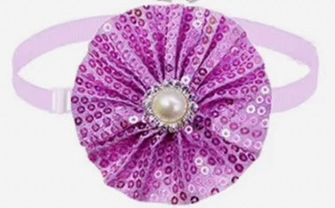 Round sequin neck band LAVENDER 6 pack