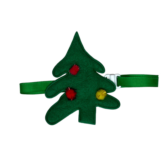 LIVE CHRISTMAS TREE W/POMS -6PK