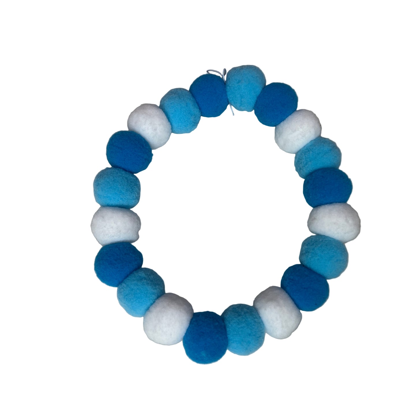 BLUE AND WHITE POMPOM SMALL 4 PACK