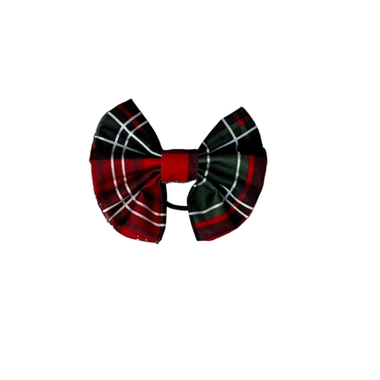 LIVE PLAID BOWS WITH BAND 8 PK