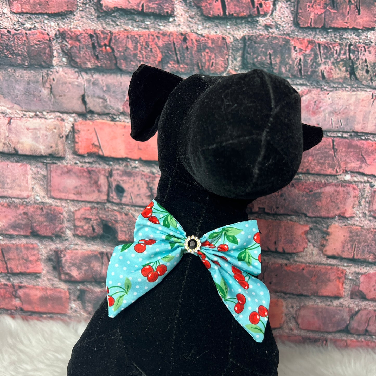 BLUE CHERRIES TINY GIRL BOW TIE W/TAILS - 6 PACK