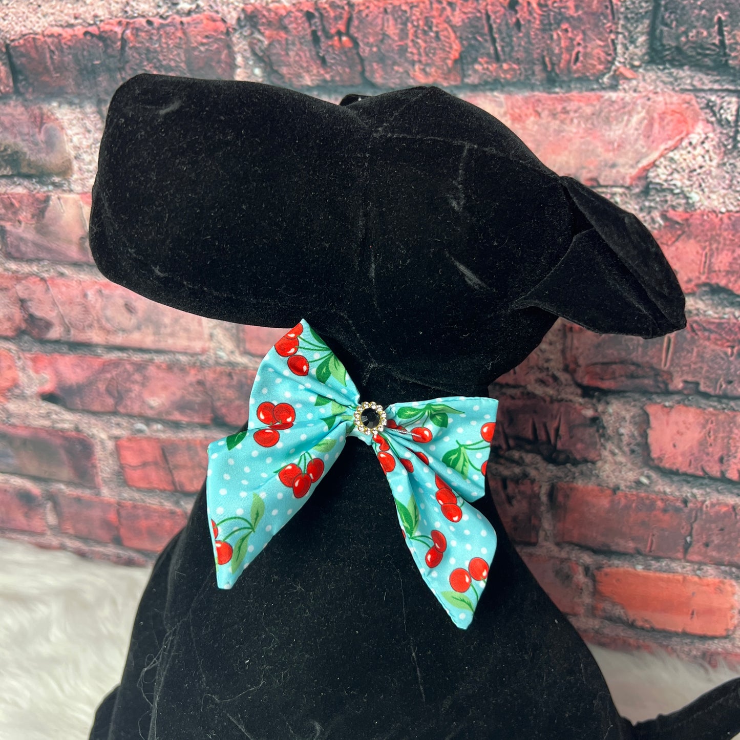 BLUE CHERRIES TINY GIRL BOW TIE W/TAILS - 6 PACK